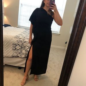 RIFFRAFF Black One Shoulder midi dress Medium